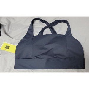 Women's Medium Support Square Neck Cross back  Bra All in Motion Slate Size M